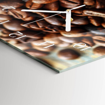 Horloge rectangulaire verticale Café en grains