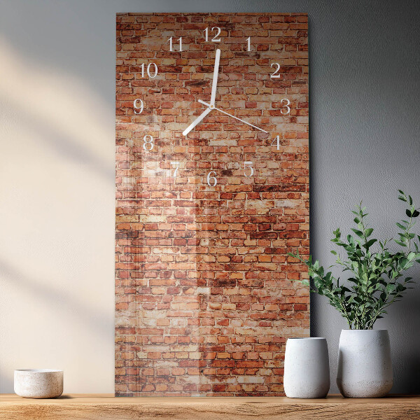 Horloge rectangulaire verticale Mur de briques