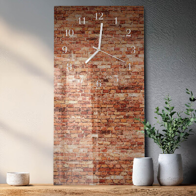 Horloge rectangulaire verticale Mur de briques