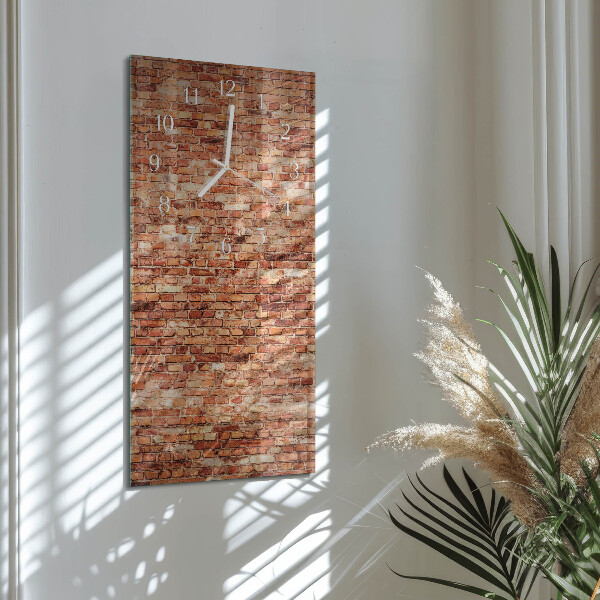 Horloge rectangulaire verticale Mur de briques