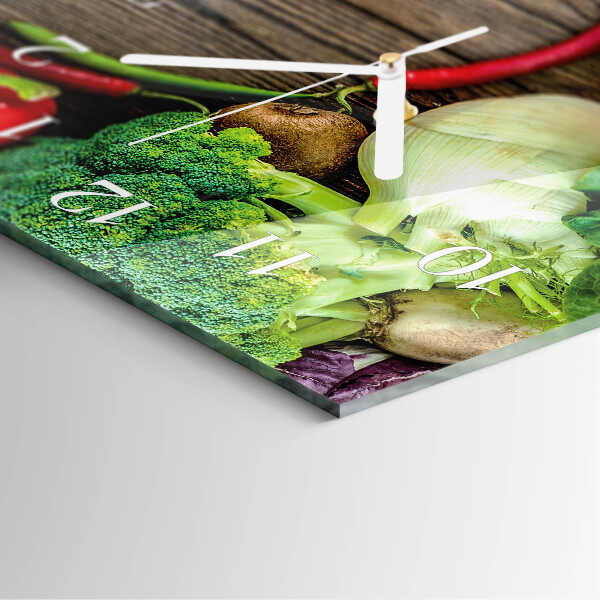 Horloge rectangulaire verticale Légumes