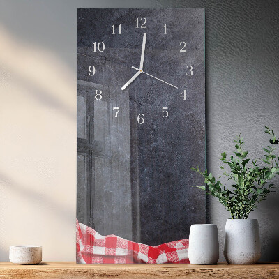 Horloge rectangulaire verticale Table en marbre