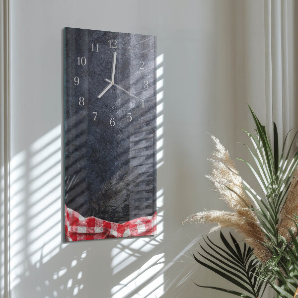 Horloge rectangulaire verticale Table en marbre