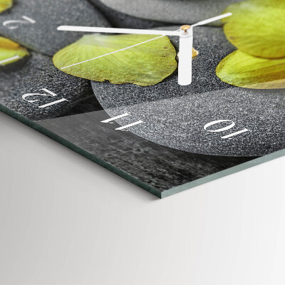Horloge rectangulaire verticale Fleur Pierre