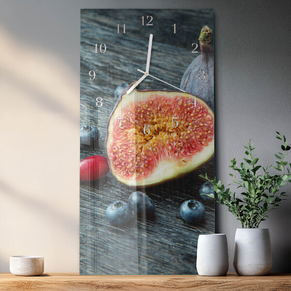 Horloge rectangulaire verticale figue