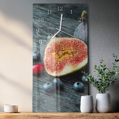Horloge rectangulaire verticale figue