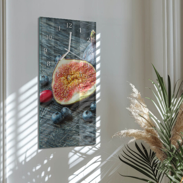 Horloge rectangulaire verticale figue