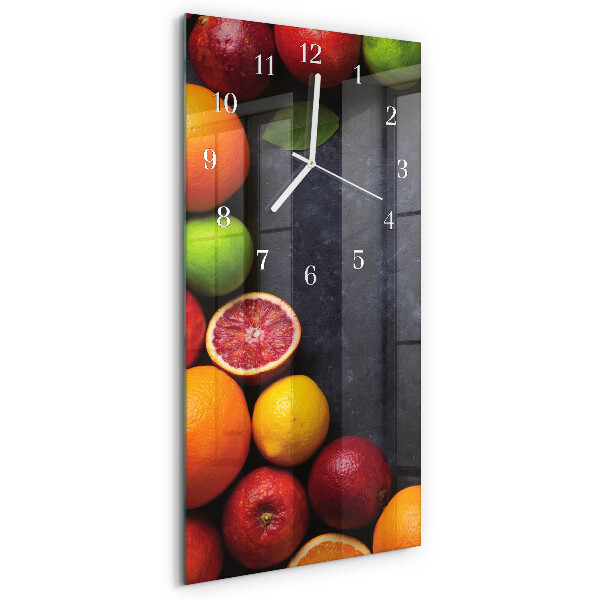Horloge rectangulaire verticale Agrumes