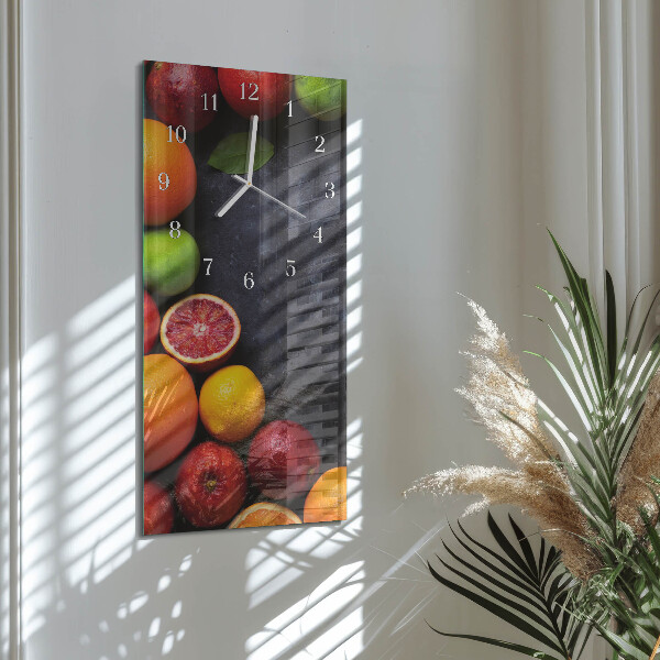 Horloge rectangulaire verticale Agrumes