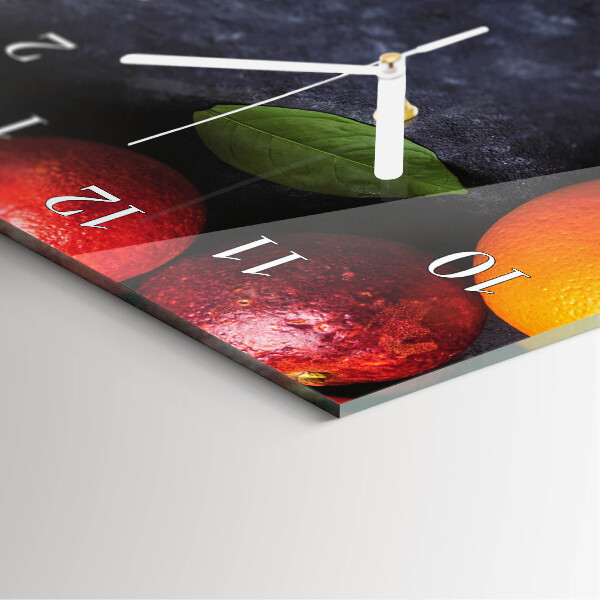 Horloge rectangulaire verticale Agrumes