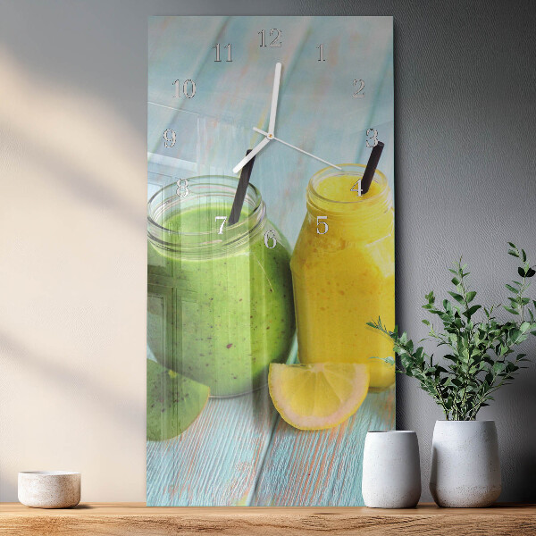 Horloge rectangulaire verticale Cocktails