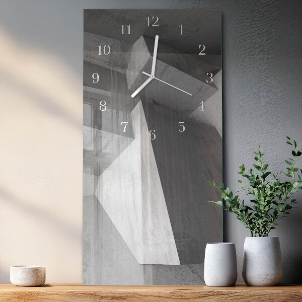 Horloge rectangulaire verticale Marbre