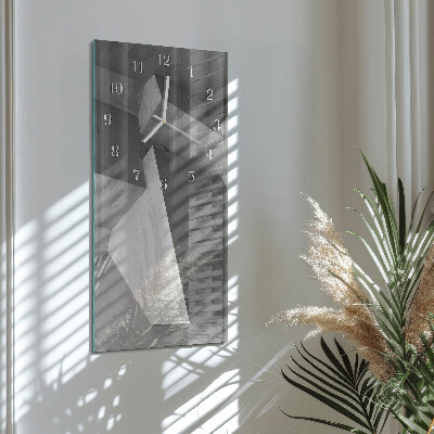 Horloge rectangulaire verticale Marbre