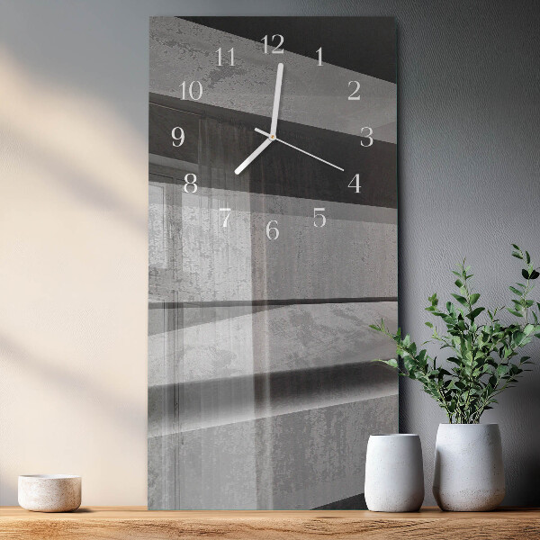 Horloge rectangulaire verticale Rayures