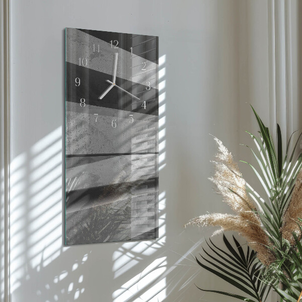 Horloge rectangulaire verticale Rayures