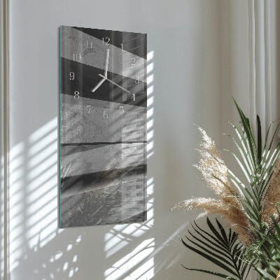 Horloge rectangulaire verticale Rayures
