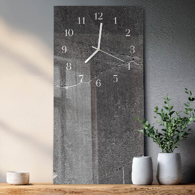 Horloge rectangulaire verticale Mur de pierre