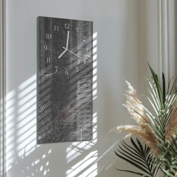 Horloge rectangulaire verticale Mur de pierre