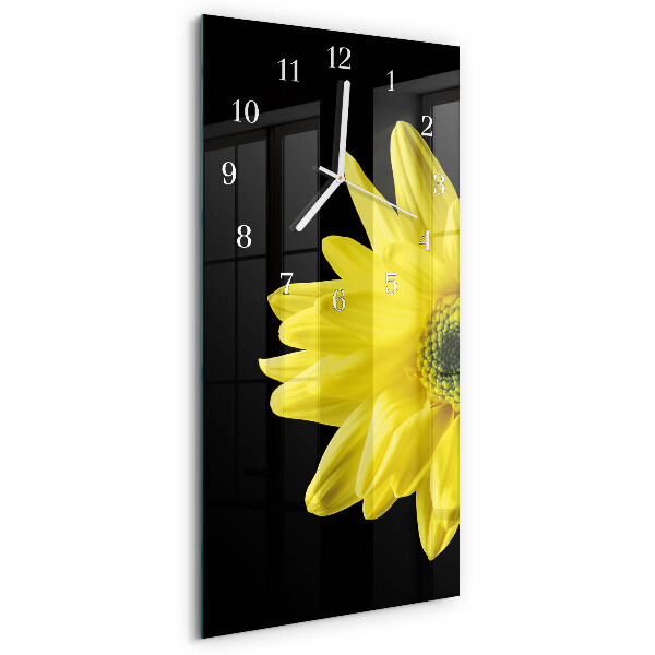 Horloge rectangulaire verticale Fleur