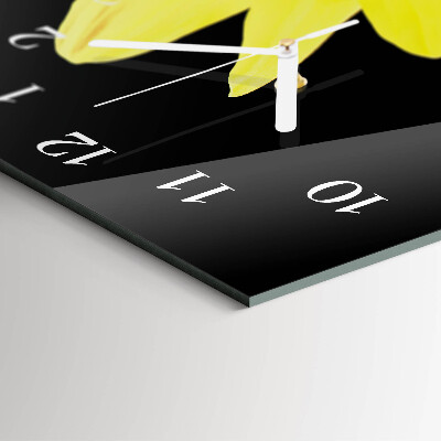 Horloge rectangulaire verticale Fleur