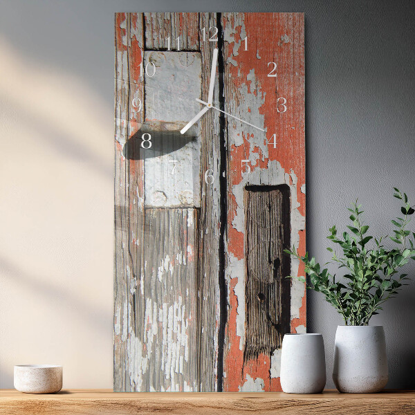 Horloge rectangulaire verticale Portes en bois