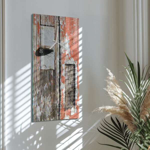 Horloge rectangulaire verticale Portes en bois