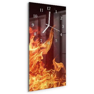 Horloge rectangulaire verticale Feu