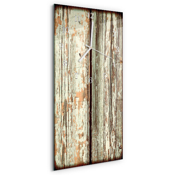 Horloge rectangulaire verticale Mur en bois