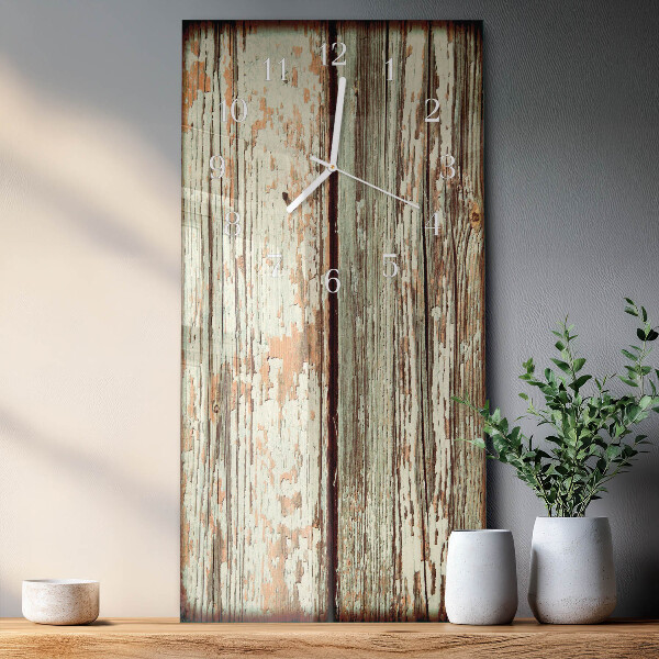 Horloge rectangulaire verticale Mur en bois