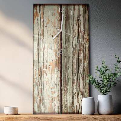 Horloge rectangulaire verticale Mur en bois