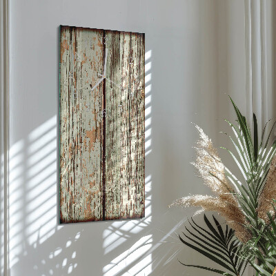 Horloge rectangulaire verticale Mur en bois