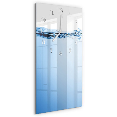 Horloge rectangulaire verticale Eau