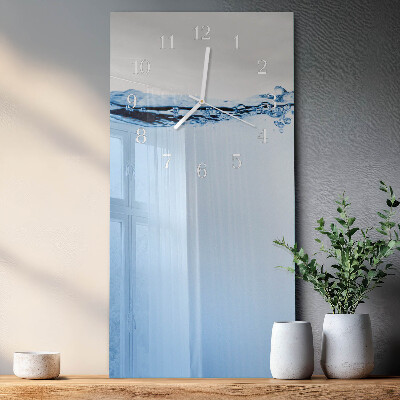 Horloge rectangulaire verticale Eau