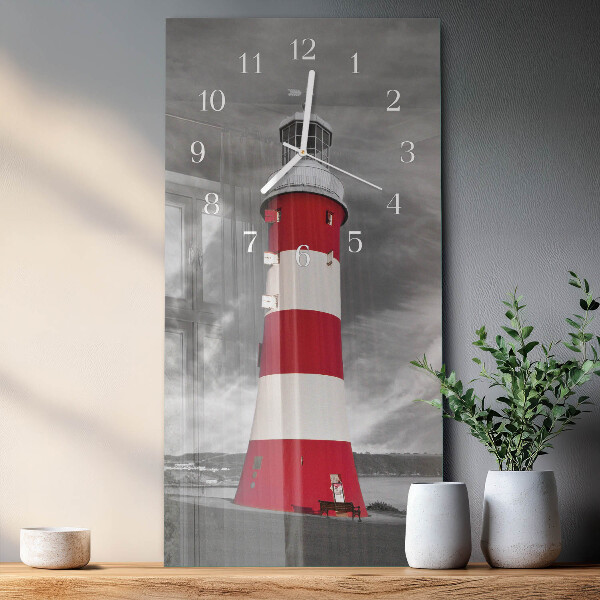 Horloge rectangulaire verticale Phare