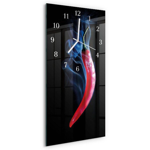 Horloge rectangulaire verticale Poivre