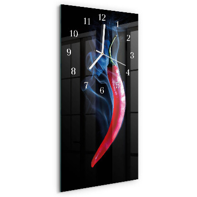Horloge rectangulaire verticale Poivre