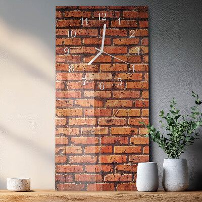 Horloge rectangulaire verticale Mur de briques