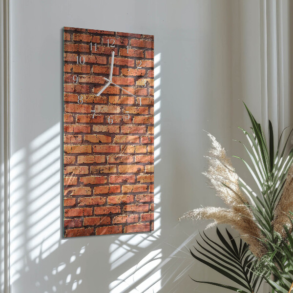 Horloge rectangulaire verticale Mur de briques