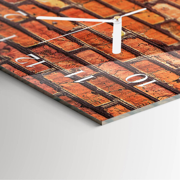 Horloge rectangulaire verticale Mur de briques