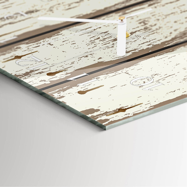 Horloge rectangulaire verticale planches de bois