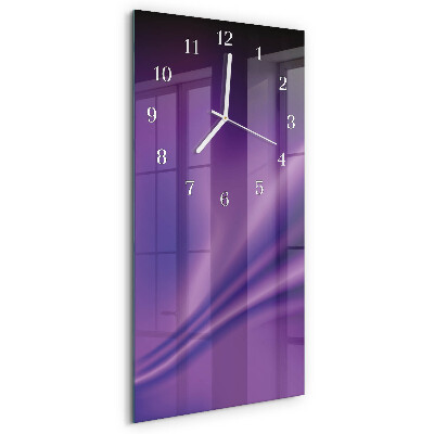 Horloge rectangulaire verticale Vagues de violet