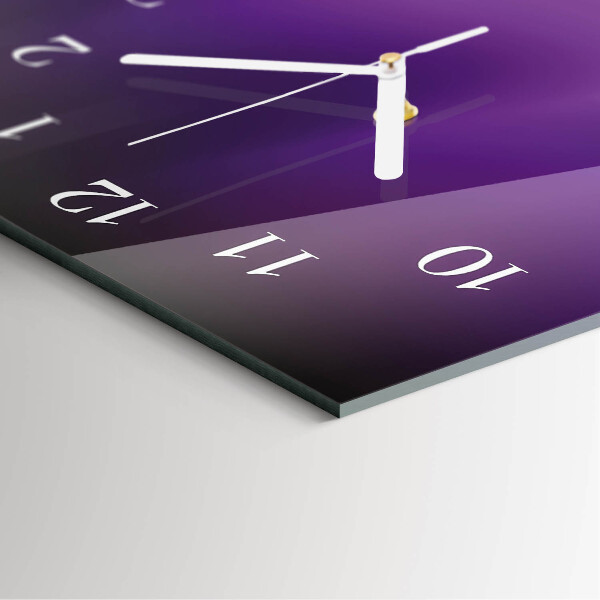 Horloge rectangulaire verticale Vagues de violet