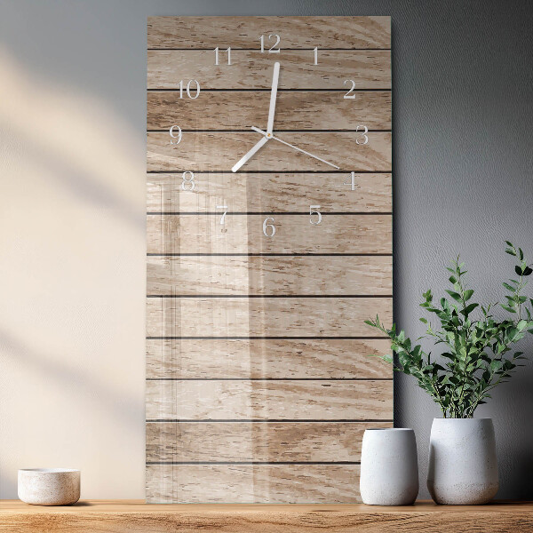 Horloge rectangulaire verticale Bois
