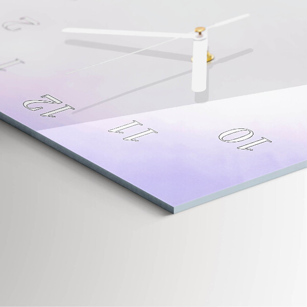 Horloge rectangulaire verticale fleurs violettes