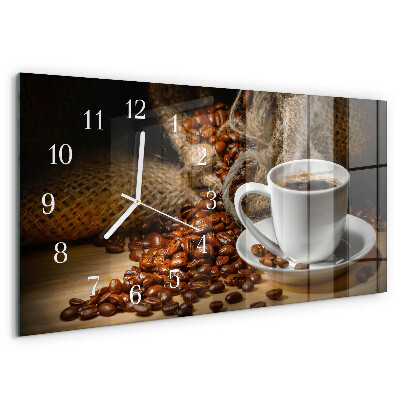 Horloge rectangulaire horizontale Café