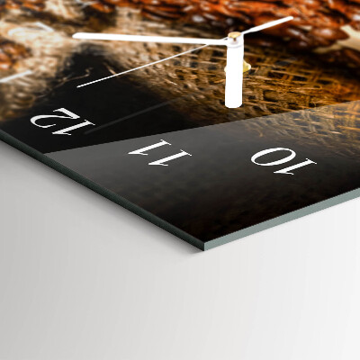 Horloge rectangulaire horizontale Café