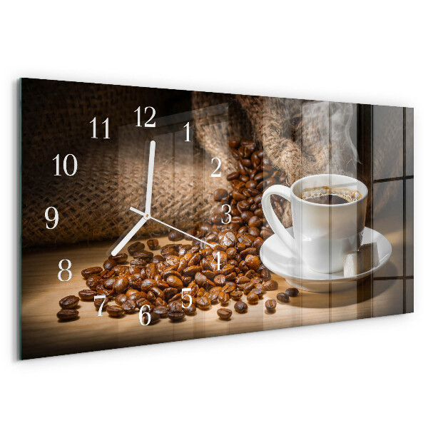 Horloge rectangulaire horizontale Café