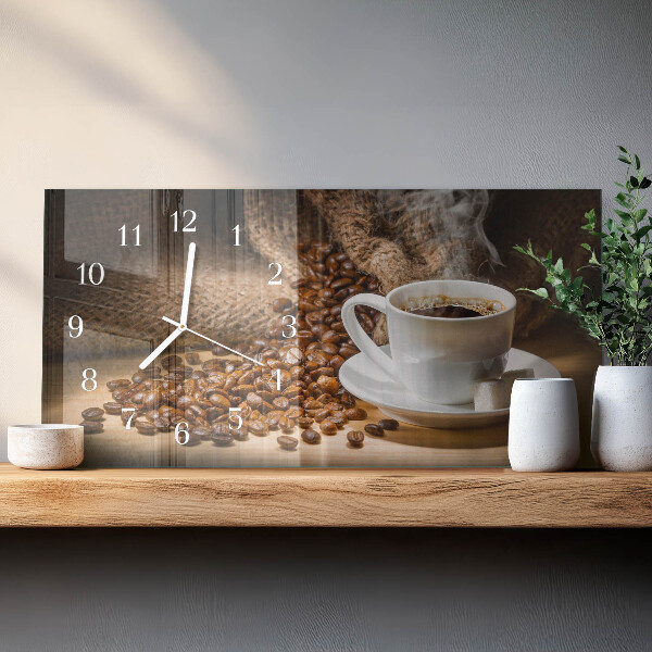 Horloge rectangulaire horizontale Café