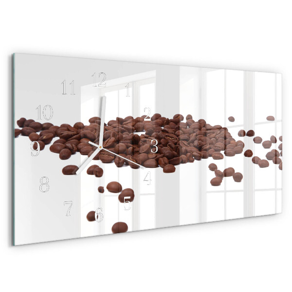 Horloge rectangulaire horizontale Café En Grains