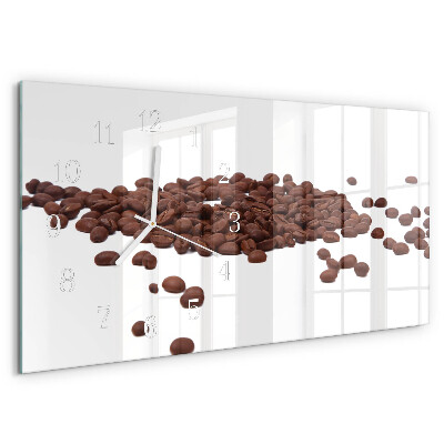 Horloge rectangulaire horizontale Café En Grains